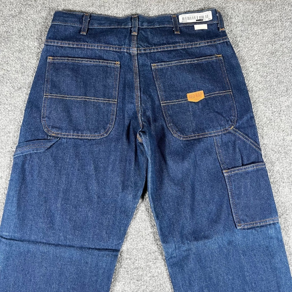 Red Kap Carpenter Jeans Mens Size 32x32 Dark Wash Denim Workwear Straight Leg